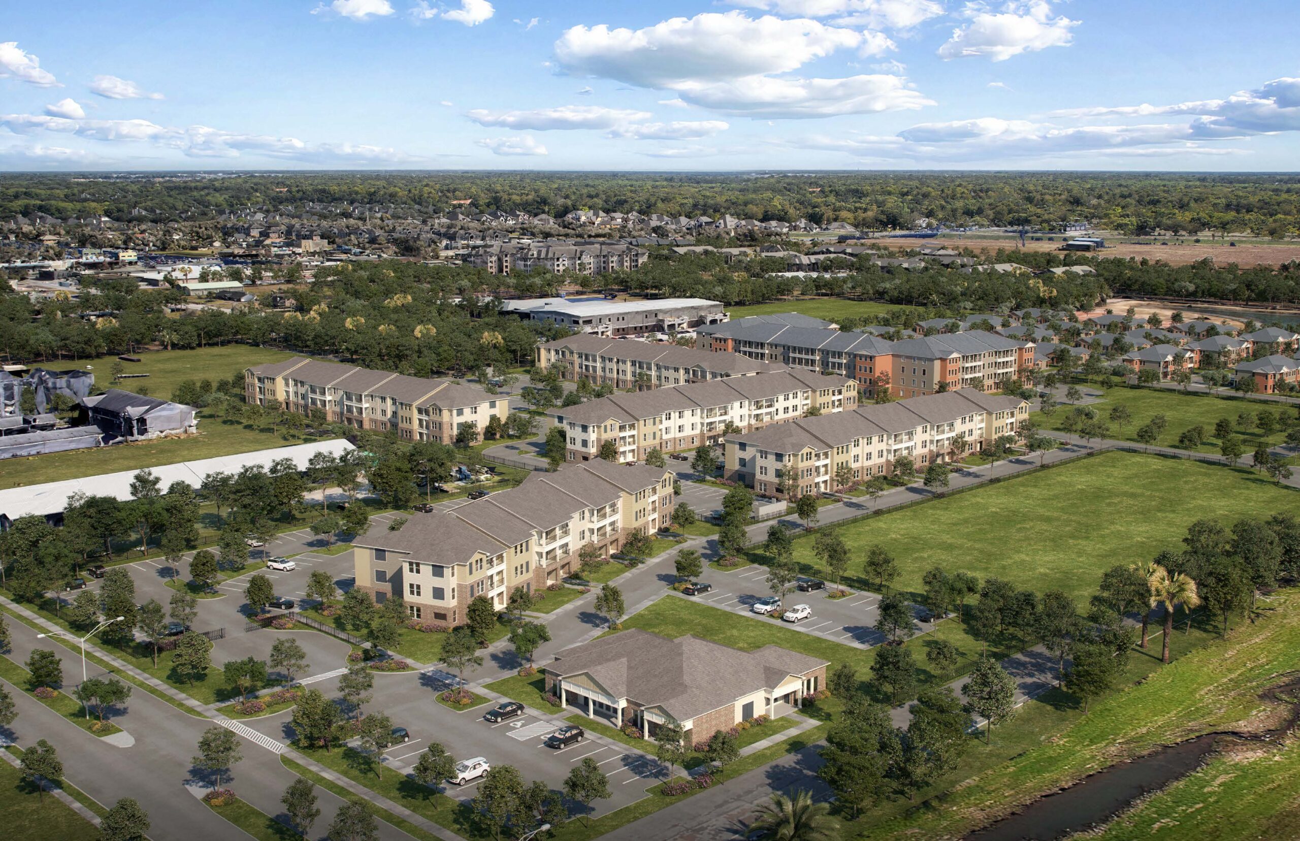 Overview Rendering - Phase 1 Multifamily
